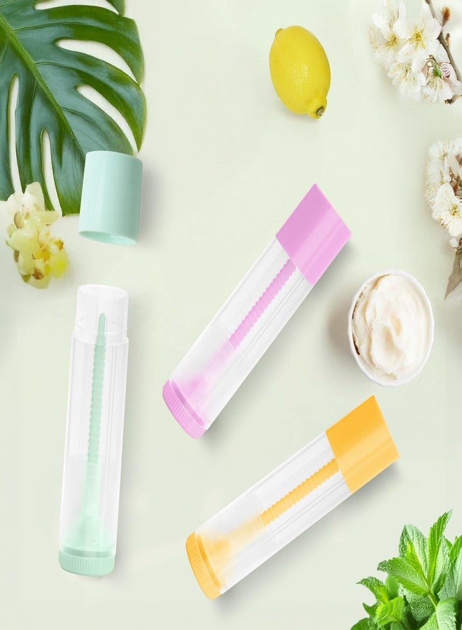 JuLand 50 Pack Empty Lip Balm Containers Bulk 5.5ml - Clear Twist-Up Tubes with Purple Caps, Refillable Chapstick Tube for DIY Lip Balm Making - Image 5